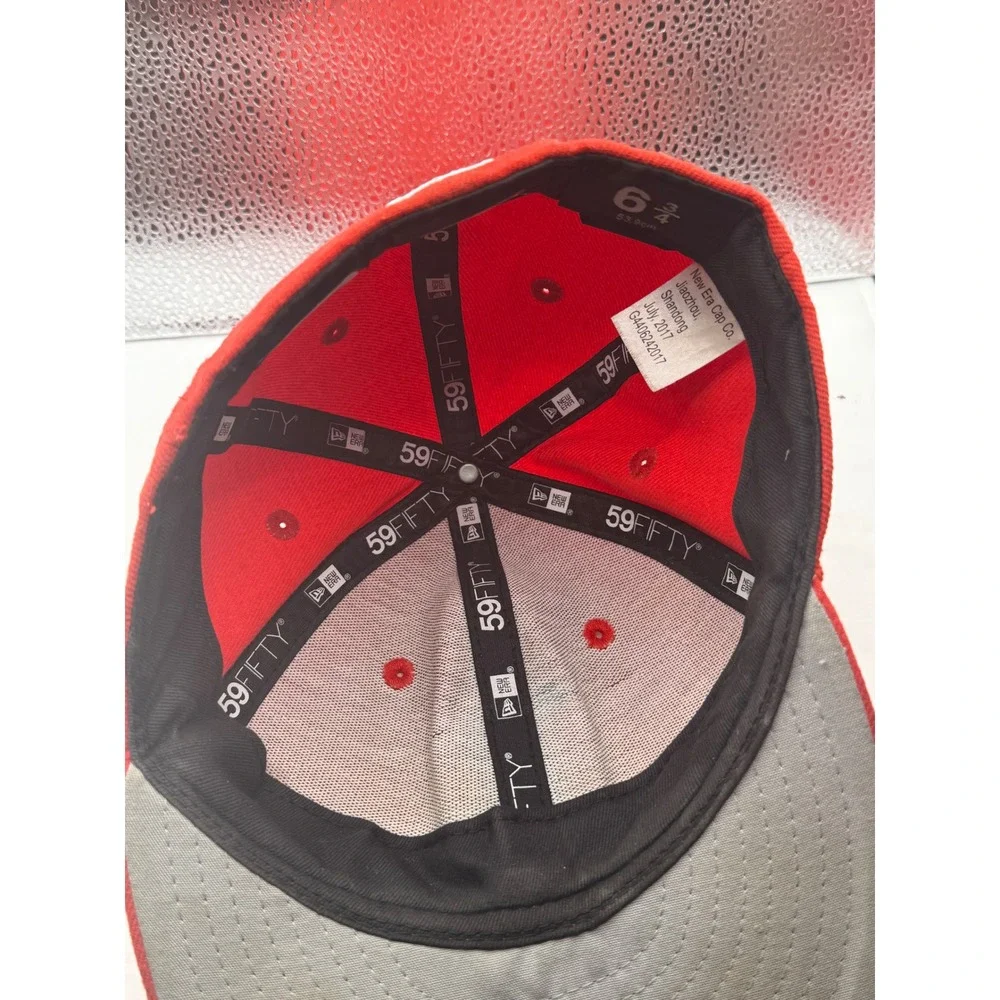 Boston Red Sox New Era 59FIFTY Baseball Cap Fitted Red Size‎ 6 3/4 MLB - Picture 4 of 4
